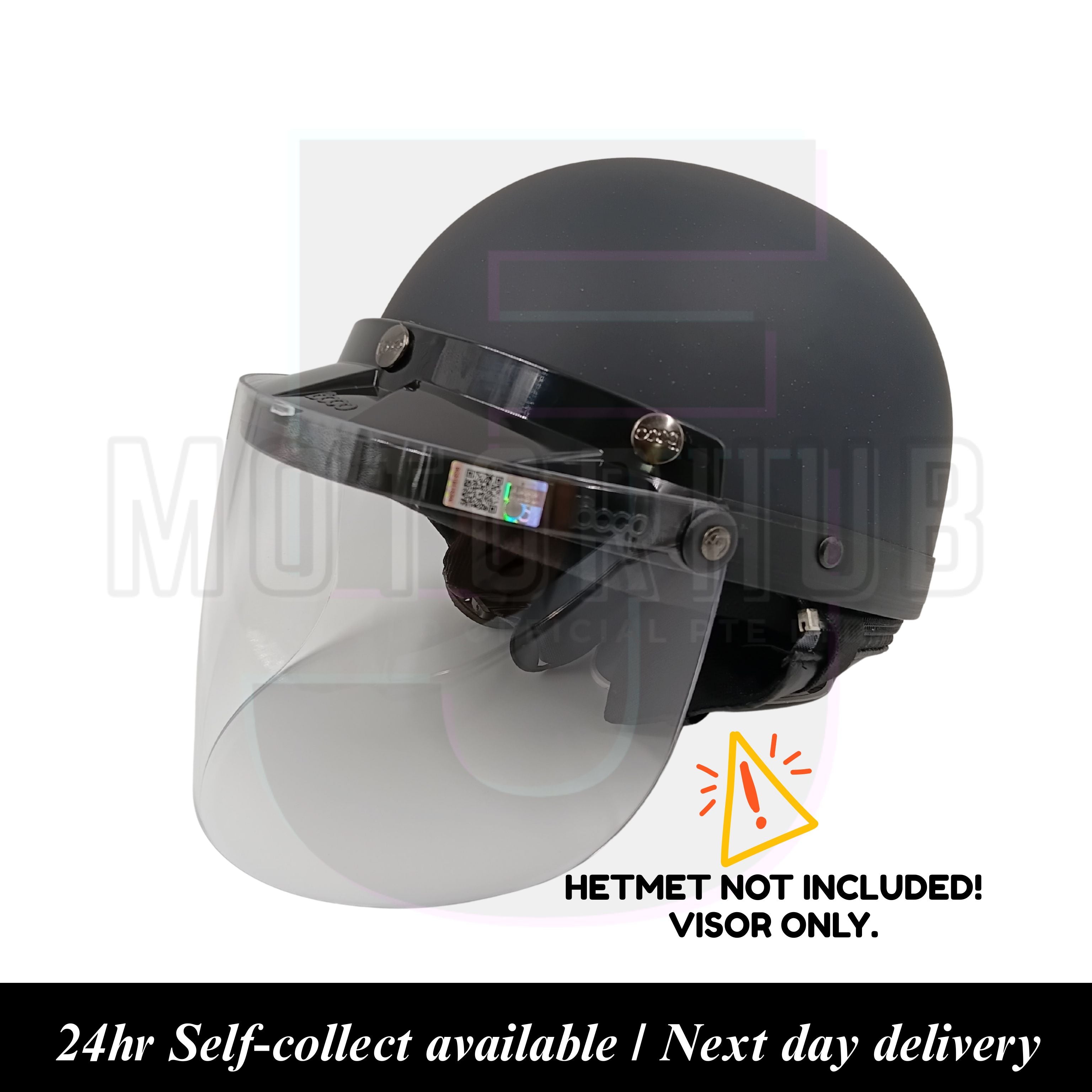 3 Button Clear & Smoke Visor